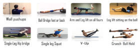 exercises which target the abdomen, thighs, legs, hips, pelvic floor